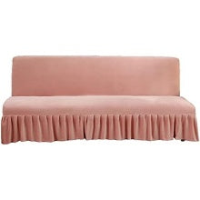 Rivestimento Stretch per Divano Letto Senza Braccioli Adattabile Colore Cipria