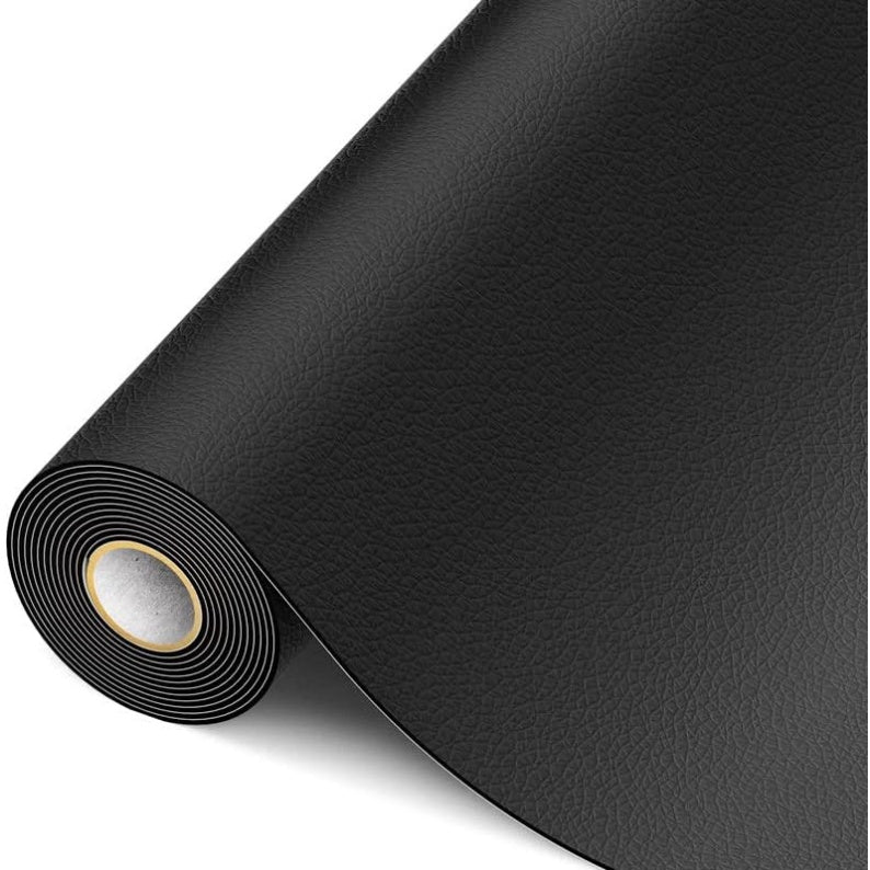 Toppa in Ecopelle Autoadesiva 15 ¡Á 200 cm per Riparazione di Divani Mobili Sedili Auto e Borse Nero
